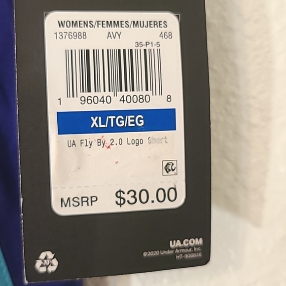 *NWT* UNDER ARMOUR Women's Loose Fit Running Shorts Royal Blue, size XL - Picture 4 of 8